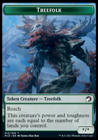 Treefolk Token [Innistrad: Midnight Hunt Tokens] | Exor Games Summserside