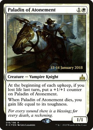 Paladin of Atonement [Rivals of Ixalan Promos] | Exor Games Summserside
