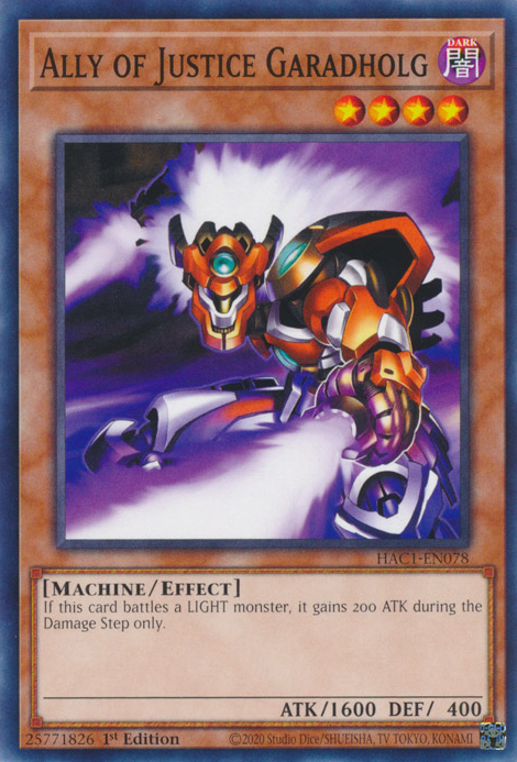 Ally of Justice Garadholg [HAC1-EN078] Common | Exor Games Summserside