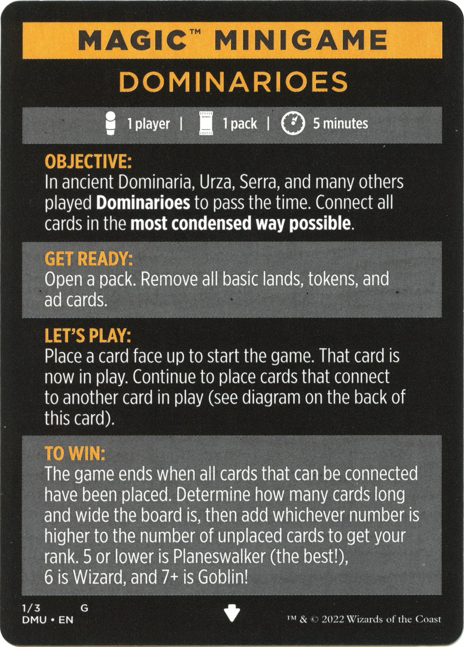 Dominarioes (Magic Minigame) [Dominaria United Minigame] | Exor Games Summserside