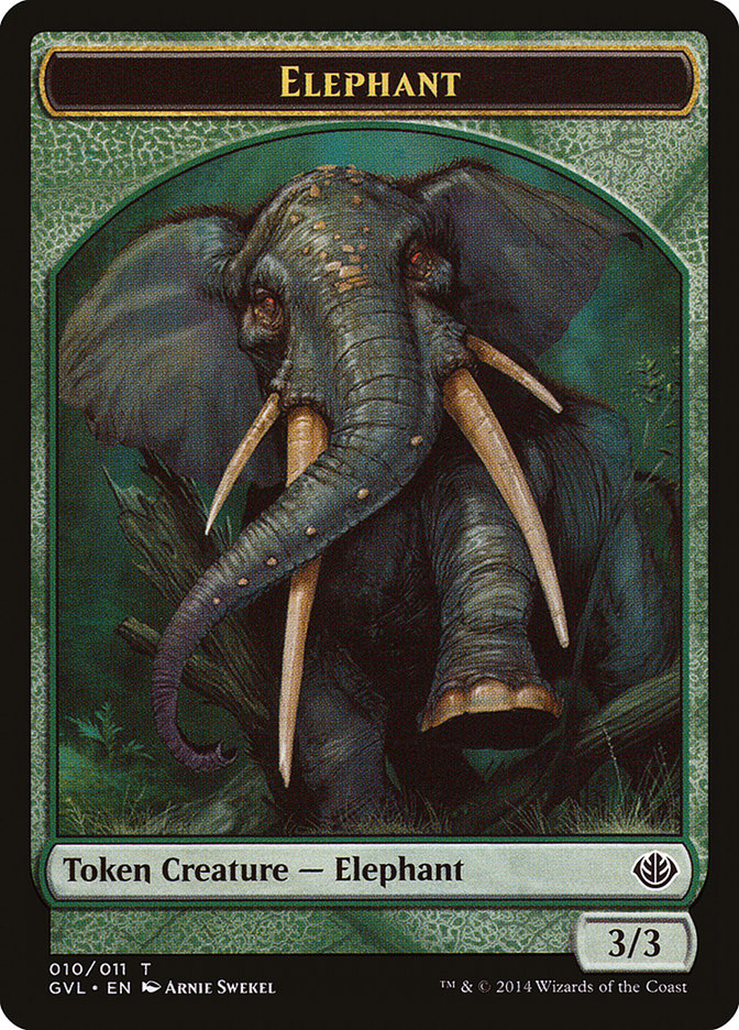 Elephant Token (Garruk vs. Liliana) [Duel Decks Anthology Tokens] | Exor Games Summserside