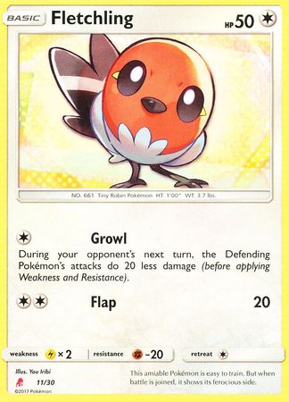 Fletchling (11/30) [Sun & Moon: Trainer Kit - Lycanroc] | Exor Games Summserside