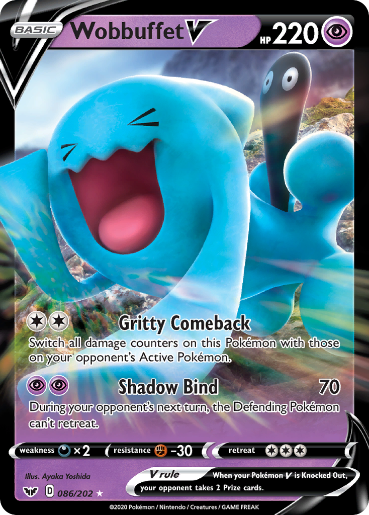 Wobbuffet V (086/202) [Sword & Shield: Base Set] | Exor Games Summserside