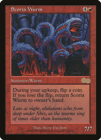 Scoria Wurm [Urza's Saga] | Exor Games Summserside