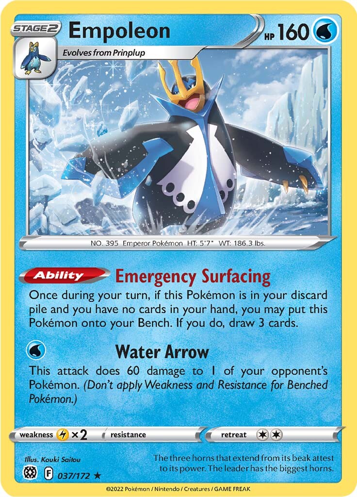 Empoleon (037/172) [Sword & Shield: Brilliant Stars] | Exor Games Summserside