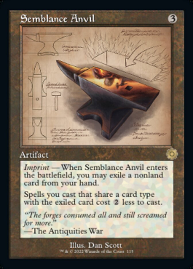 Semblance Anvil (Retro Schematic) [The Brothers' War Retro Artifacts] | Exor Games Summserside