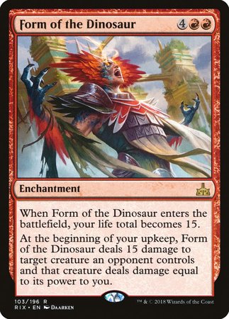 Form of the Dinosaur [Rivals of Ixalan] | Exor Games Summserside