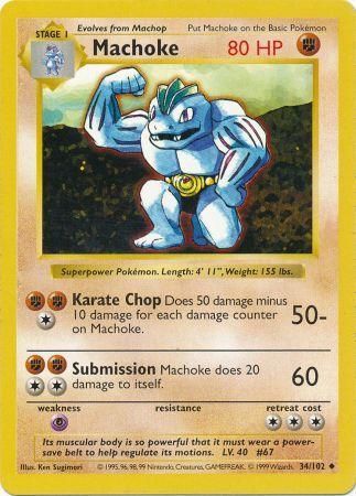 Machoke (34/102) [Base Set Shadowless Unlimited] | Exor Games Summserside