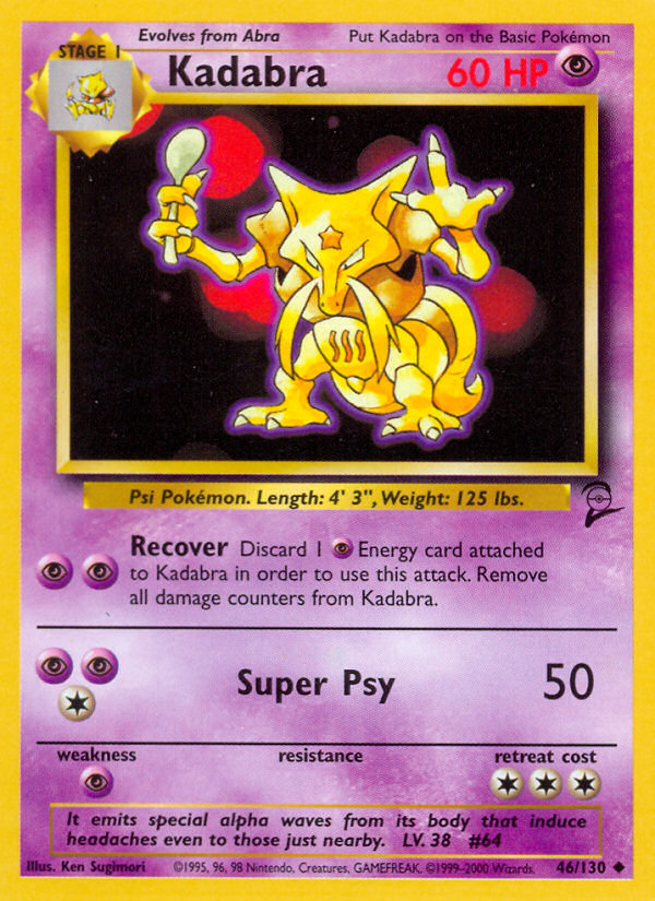 Kadabra (46/130) [Base Set 2] | Exor Games Summserside