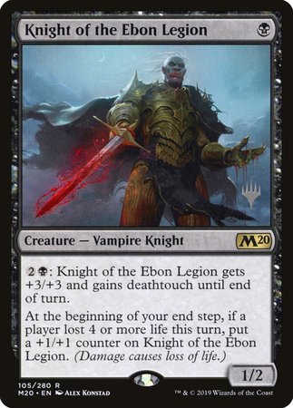 Knight of the Ebon Legion [Core Set 2020 Promos] | Exor Games Summserside