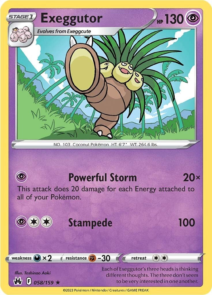 Exeggutor (058/159) [Sword & Shield: Crown Zenith] | Exor Games Summserside