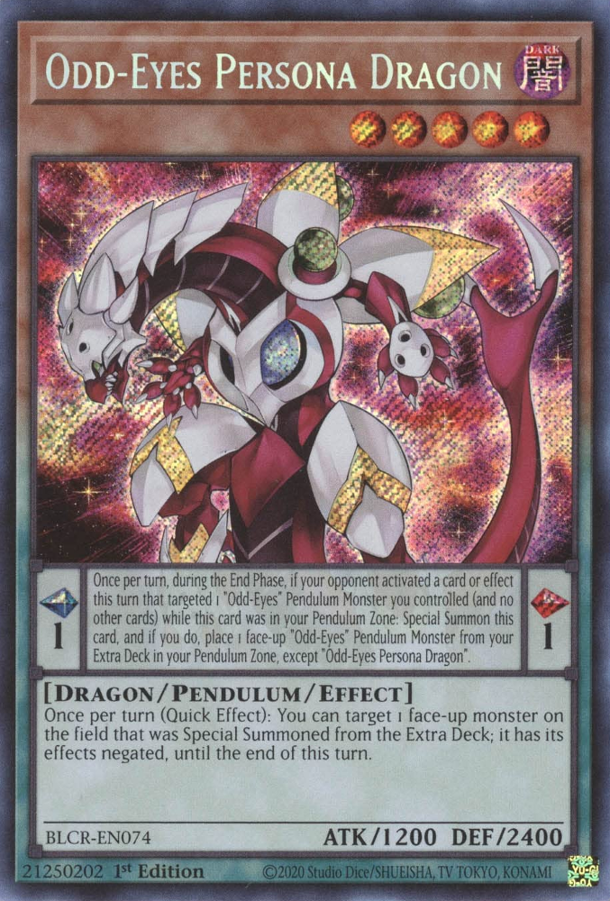 Odd-Eyes Persona Dragon [BLCR-EN074] Secret Rare | Exor Games Summserside