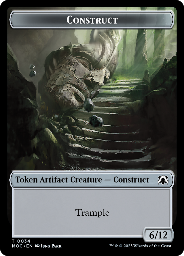 Phyrexian Golem // Construct Double-Sided Token [March of the Machine Commander Tokens] | Exor Games Summserside