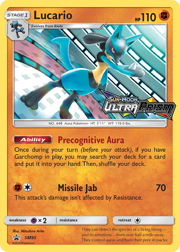 Lucario (SM95) (Prerelease Promo) [Sun & Moon: Black Star Promos] | Exor Games Summserside