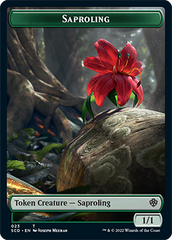Saproling // Human Warrior Double-Sided Token [Starter Commander Decks] | Exor Games Summserside