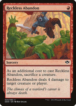 Reckless Abandon [Duel Decks: Speed vs. Cunning] | Exor Games Summserside