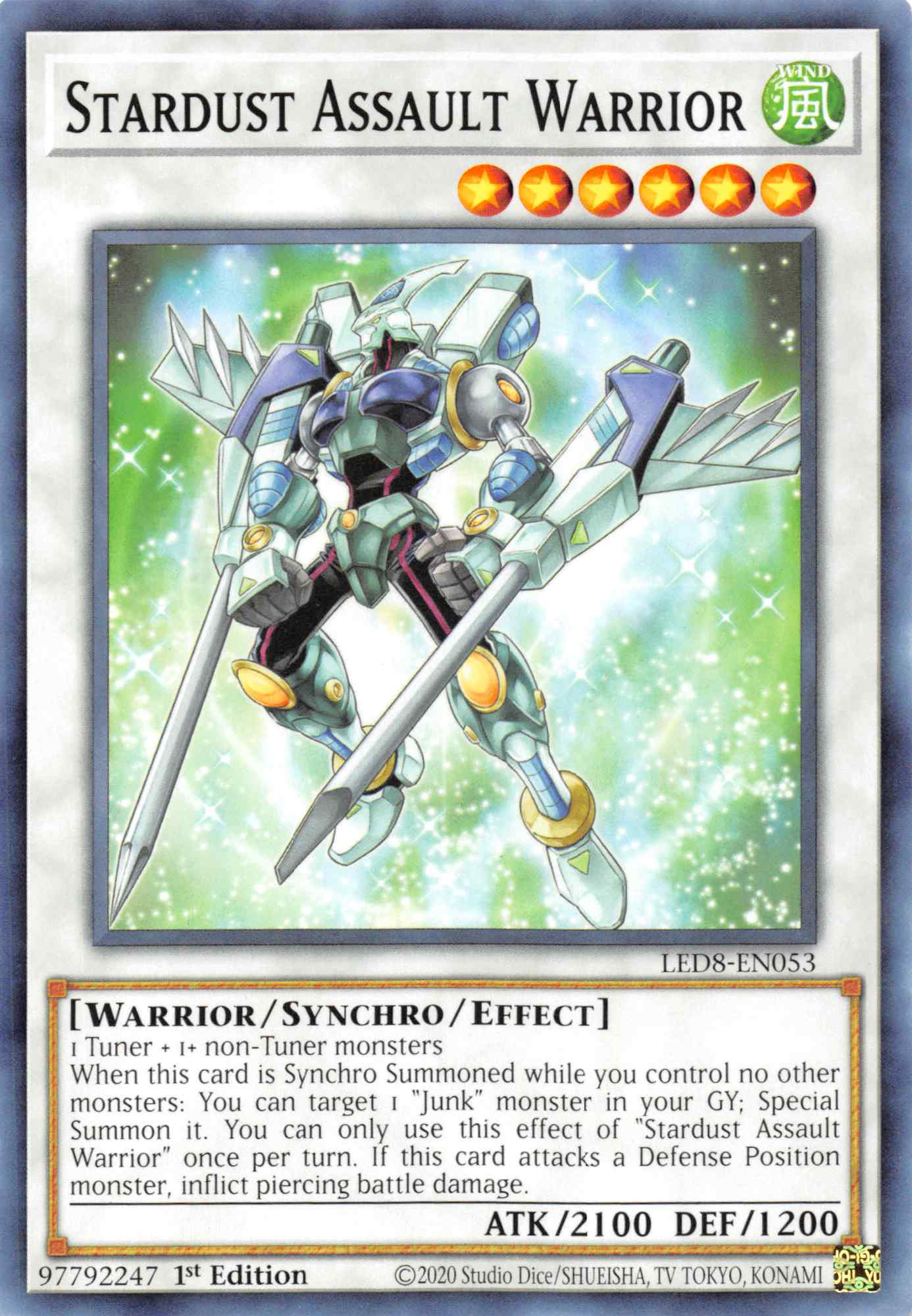 Stardust Assault Warrior [LED8-EN053] Common | Exor Games Summserside