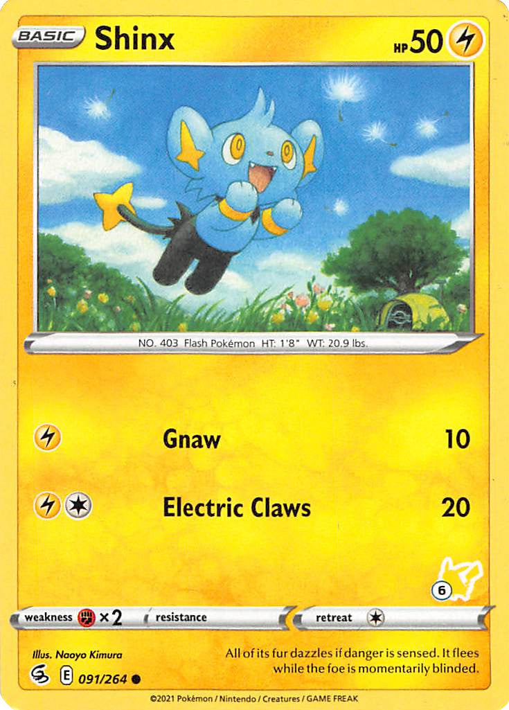 Shinx (091/264) (Pikachu Stamp #6) [Battle Academy 2022] | Exor Games Summserside