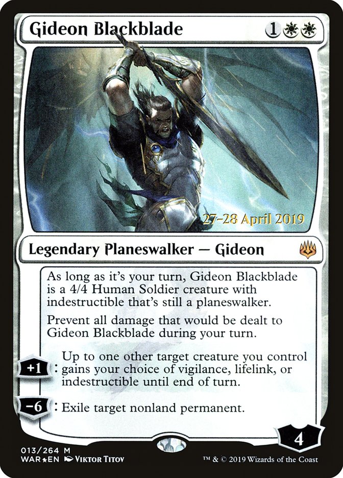 Gideon Blackblade  [War of the Spark Prerelease Promos] | Exor Games Summserside