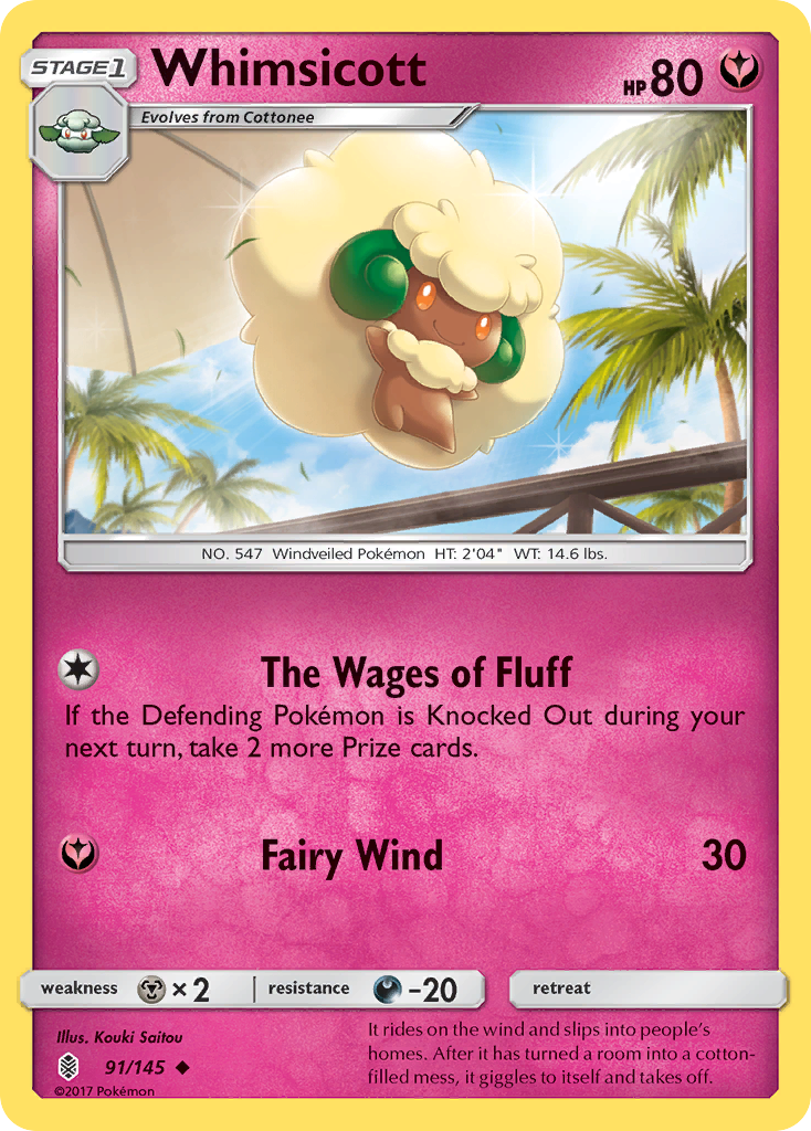 Whimsicott (91/145) [Sun & Moon: Guardians Rising] | Exor Games Summserside