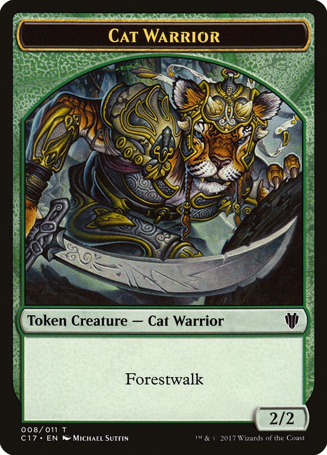 Cat Warrior Token [Commander 2017 Tokens] | Exor Games Summserside