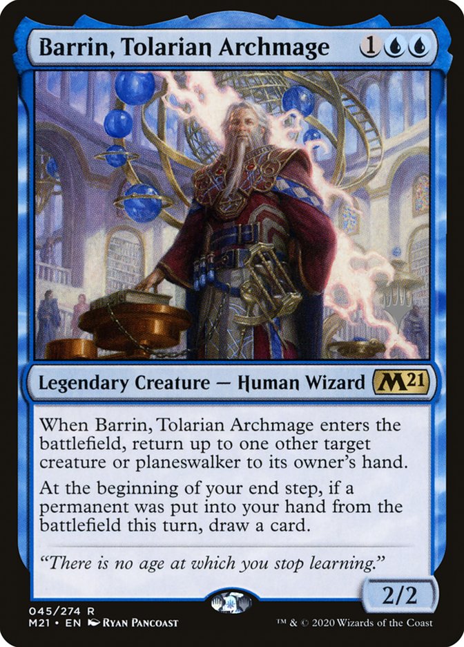 Barrin, Tolarian Archmage (Promo Pack) [Core Set 2021 Promos] | Exor Games Summserside