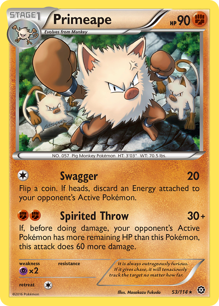 Primeape (53/114) [XY: Steam Siege] | Exor Games Summserside