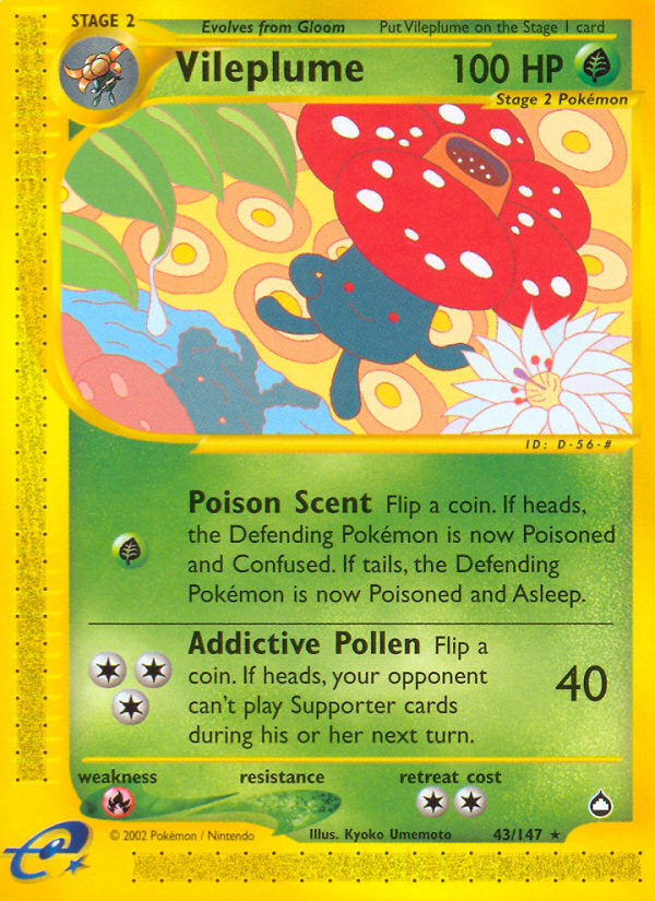 Vileplume (43/147) [Aquapolis] | Exor Games Summserside