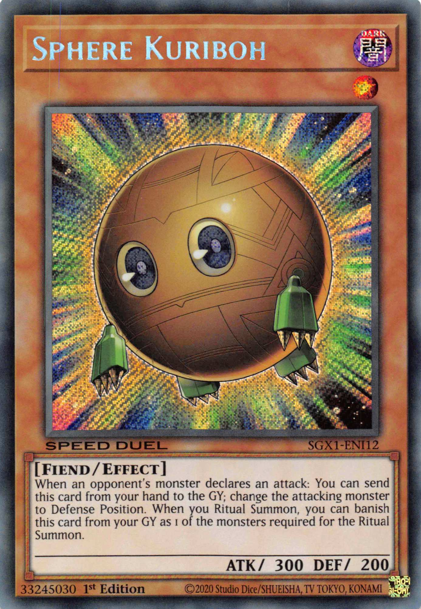 Sphere Kuriboh [SGX1-ENI12] Secret Rare | Exor Games Summserside