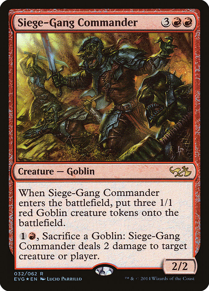 Siege-Gang Commander (Elves vs. Goblins) [Duel Decks Anthology] | Exor Games Summserside