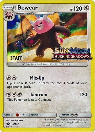 Bewear (SM49) (Staff Prerelease Promo) [Sun & Moon: Black Star Promos] | Exor Games Summserside