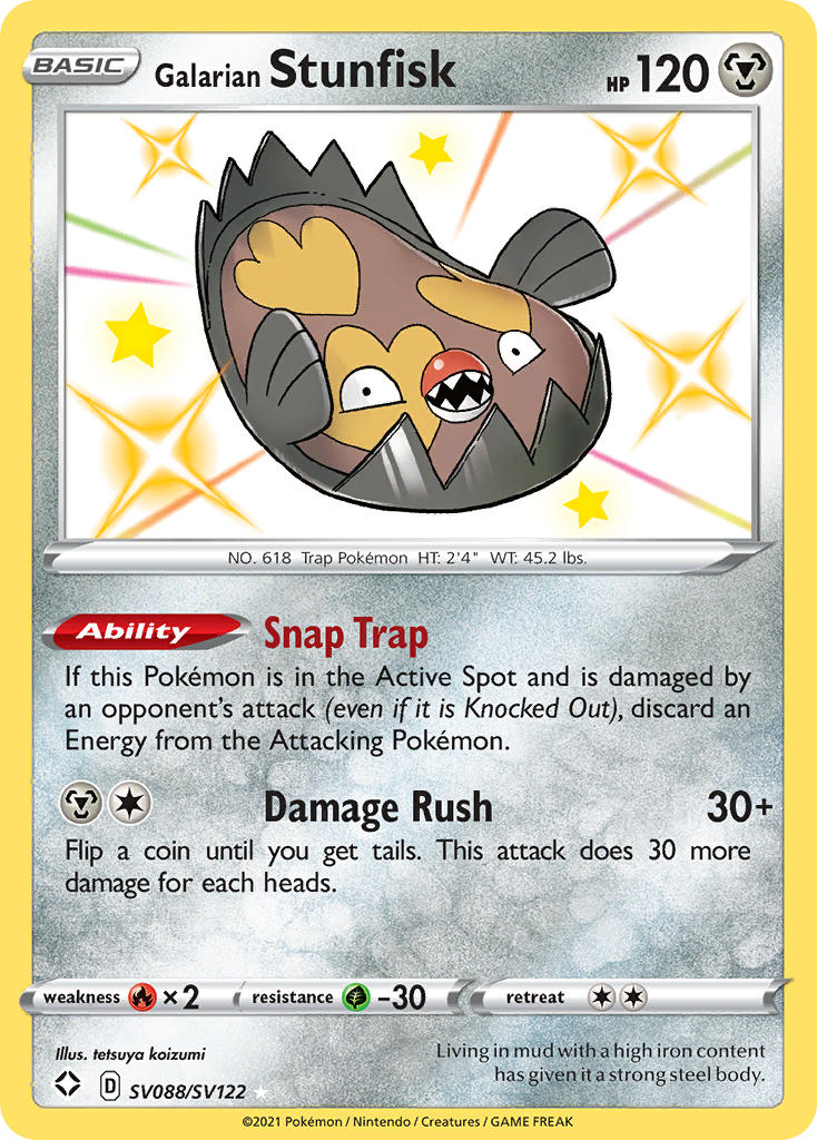 Galarian Stunfisk (SV088/SV122) [Sword & Shield: Shining Fates] | Exor Games Summserside