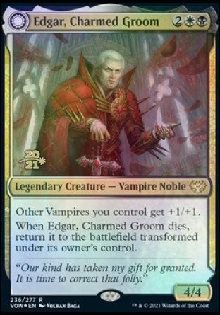 Edgar, Charmed Groom // Edgar Markov's Coffin [Innistrad: Crimson Vow Prerelease Promos] | Exor Games Summserside