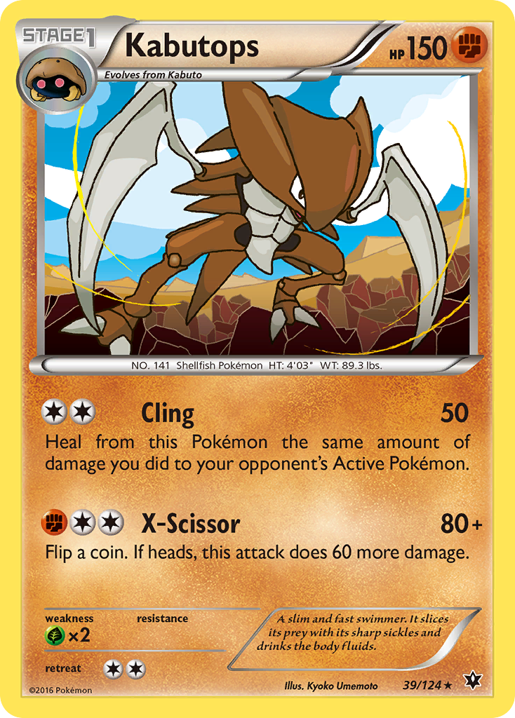 Kabutops (39/124) [XY: Fates Collide] | Exor Games Summserside