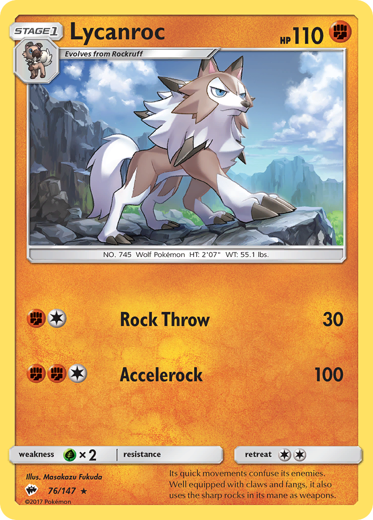 Lycanroc (76/147) [Sun & Moon: Burning Shadows] | Exor Games Summserside