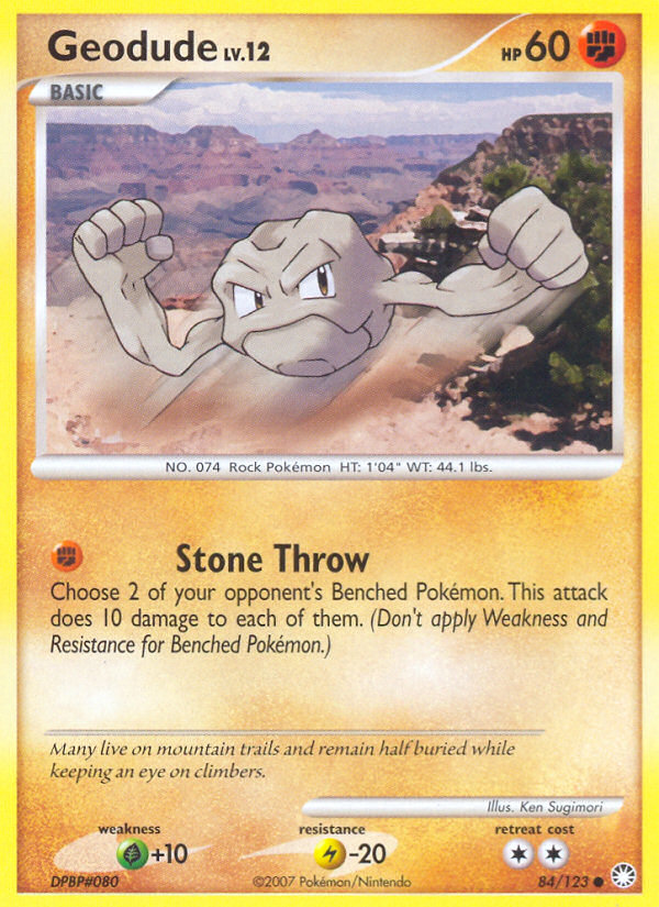 Geodude (84/123) [Diamond & Pearl: Mysterious Treasures] | Exor Games Summserside