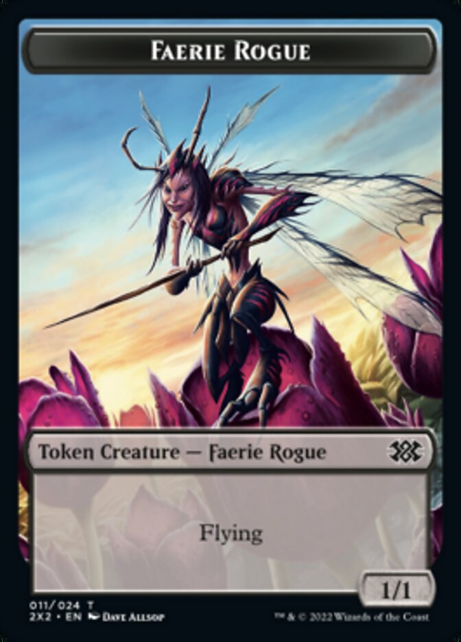 Faerie Rogue // Soldier Double-sided Token [Double Masters 2022 Tokens] | Exor Games Summserside