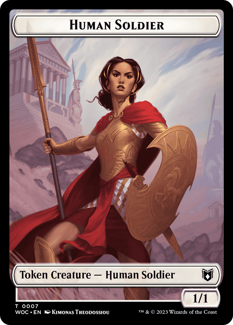 Pirate // Human Soldier Double-Sided Token [Wilds of Eldraine Commander Tokens] | Exor Games Summserside