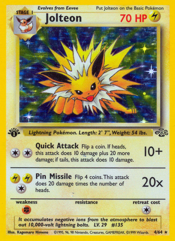 Jolteon (4/64) [Jungle 1st Edition] | Exor Games Summserside