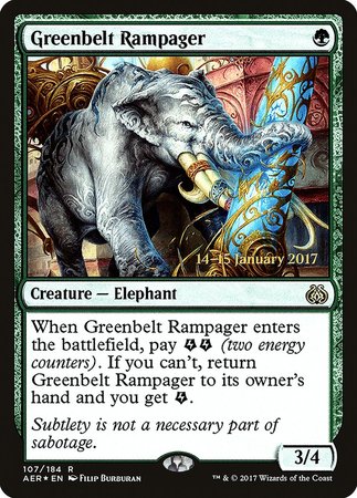 Greenbelt Rampager [Aether Revolt Promos] | Exor Games Summserside