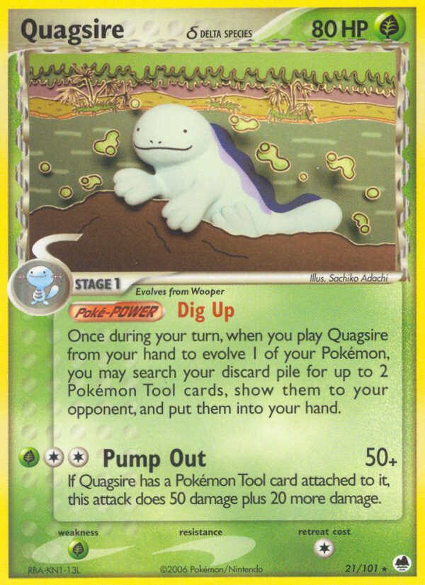 Quagsire (21/101) (Delta Species) [EX: Dragon Frontiers] | Exor Games Summserside