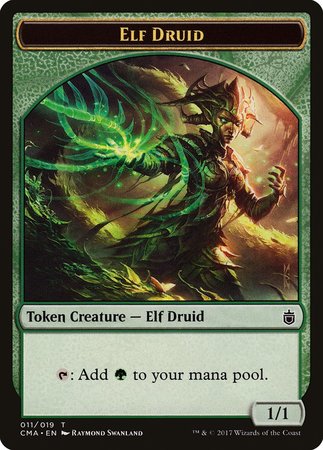 Elf Druid Token (011) [Commander Anthology Tokens] | Exor Games Summserside