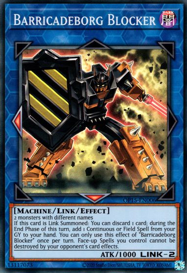 Barricadeborg Blocker [OP15-EN006] Super Rare | Exor Games Summserside