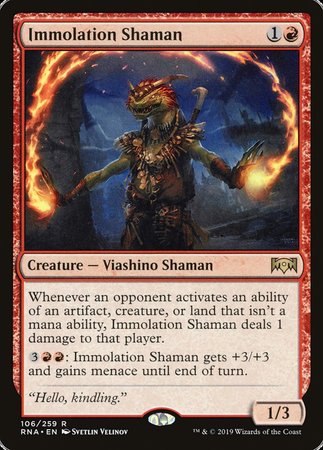 Immolation Shaman [Ravnica Allegiance] | Exor Games Summserside