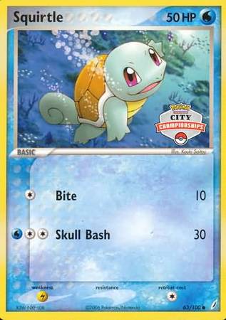 Squirtle (63/100) (City Championship Promo) [EX: Crystal Guardians] | Exor Games Summserside