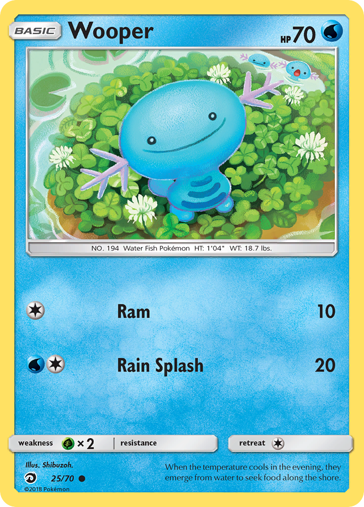 Wooper (25/70) [Sun & Moon: Dragon Majesty] | Exor Games Summserside