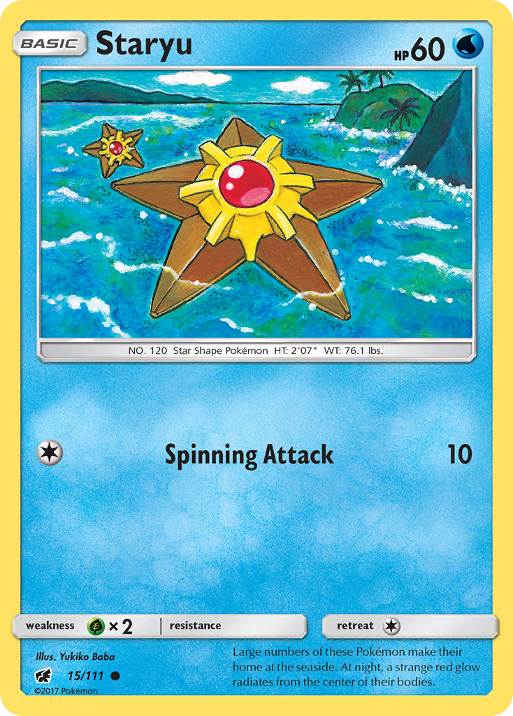 Staryu (15/111) [Sun & Moon: Crimson Invasion] | Exor Games Summserside