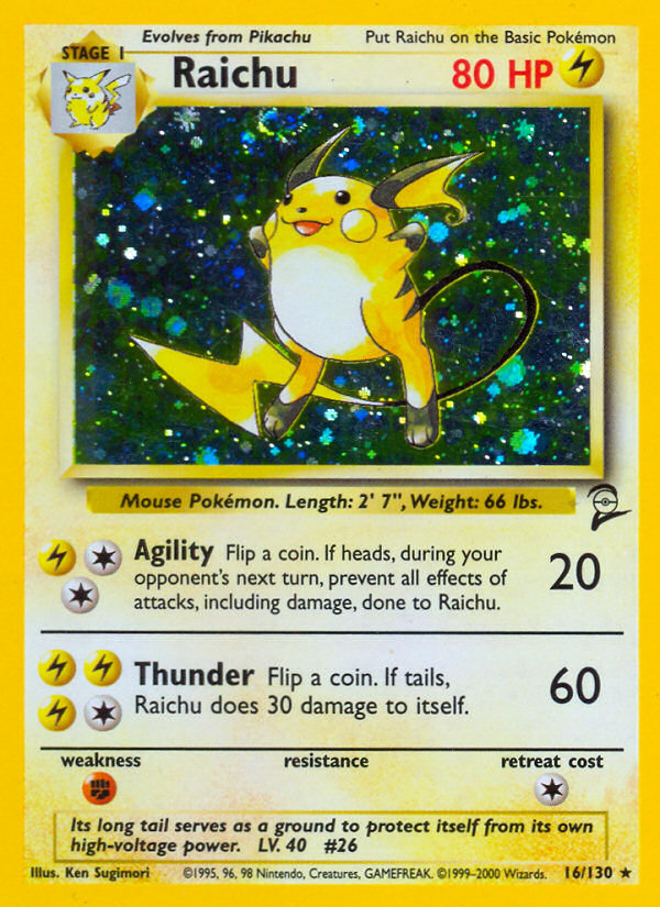 Raichu (16/130) [Base Set 2] | Exor Games Summserside