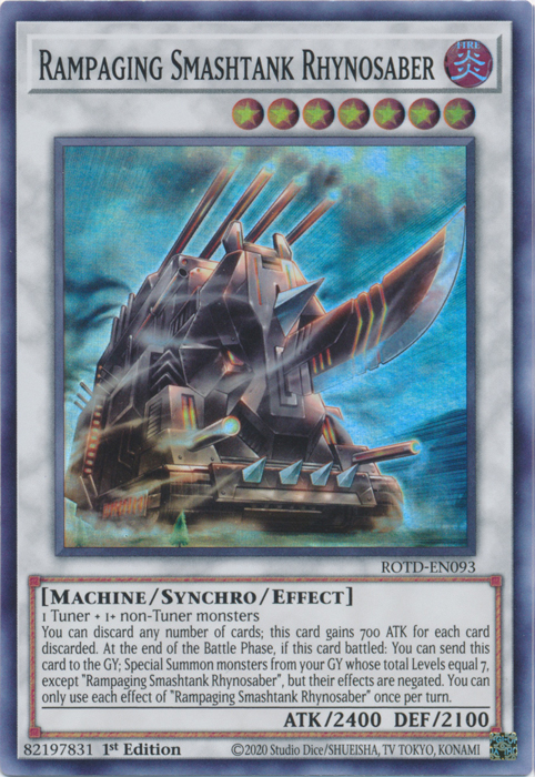 Rampaging Smashtank Rhynosaber [ROTD-EN093] Super Rare | Exor Games Summserside