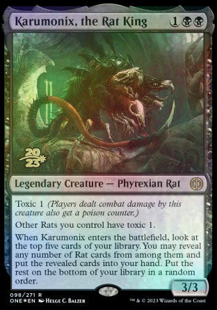 Karumonix, the Rat King [Phyrexia: All Will Be One Prerelease Promos] | Exor Games Summserside